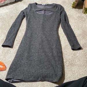 Grey sweater dress